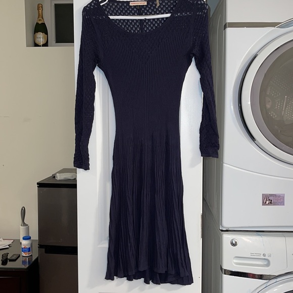 Rebecca Taylor Blue Knit Long Sleeve Dress size small - Picture 3 of 5